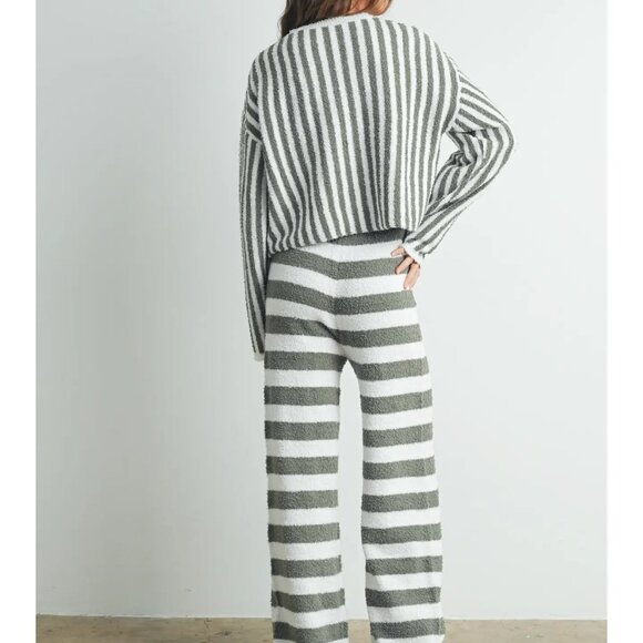 Striped Drawstring Pants - Picture 2 of 2